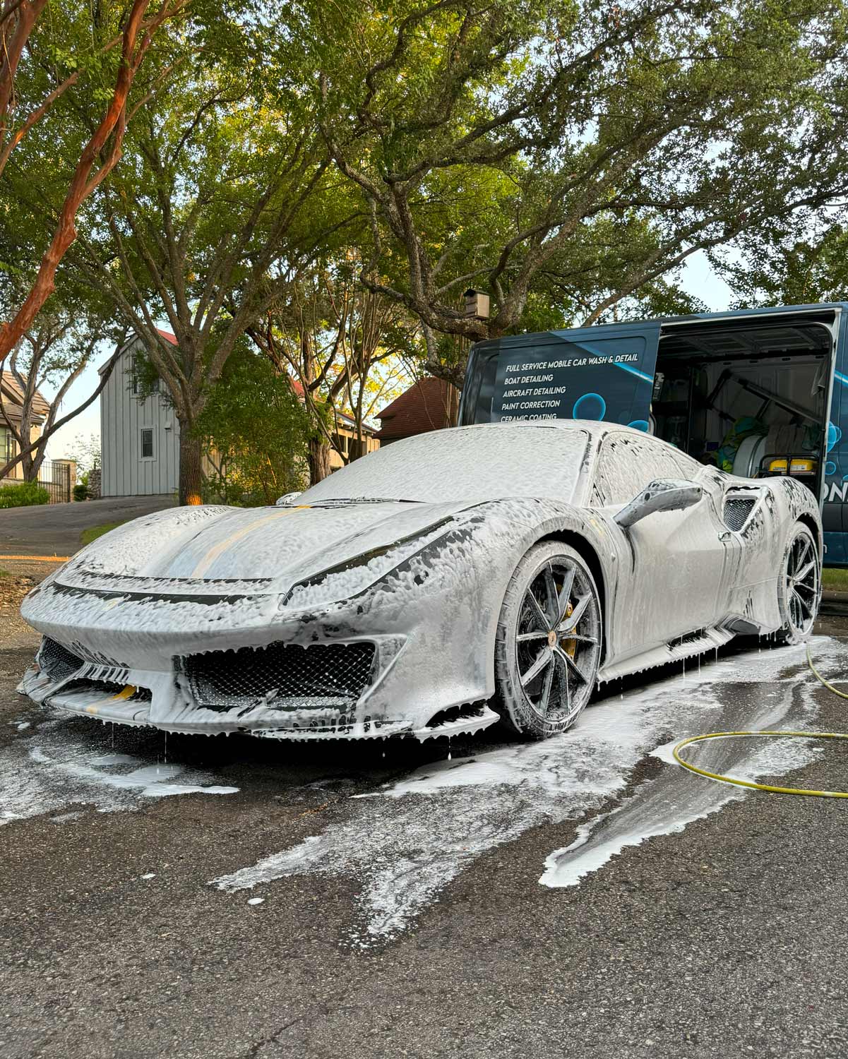 Mid-size receiving a professional wash