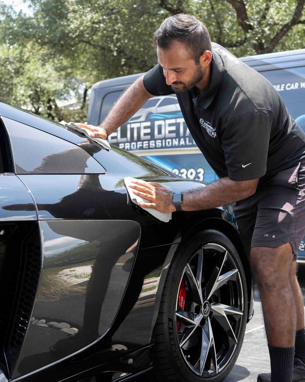 Oversized receiving a professional wash
